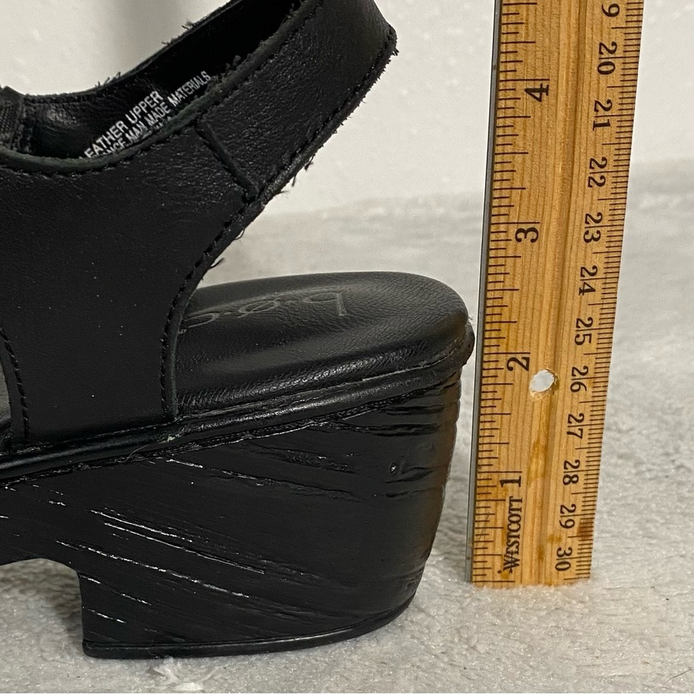 boc Born on Concept Persi Black Leather T-Strap Clog Sandal Women’s Size 10M - Picture 8 of 11